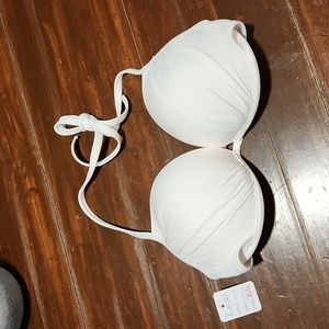 NWOT Shade & Shore white swimsuit top (0760)